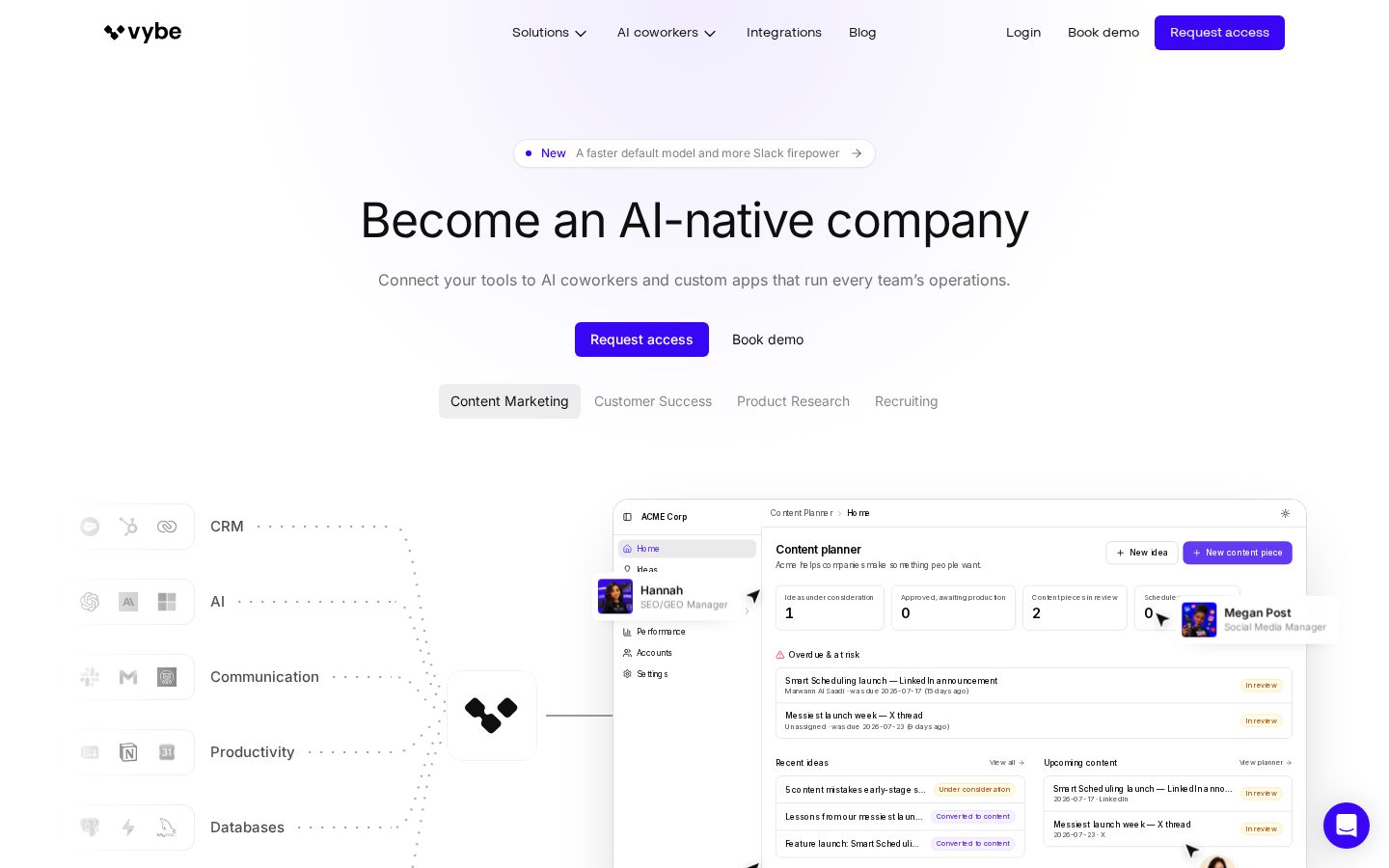 Vybe Homepage