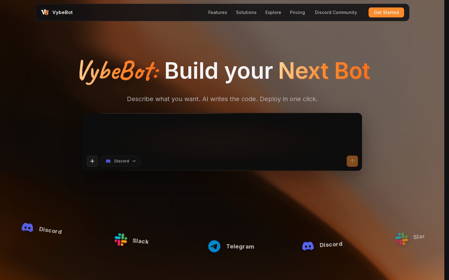 VybeBot Homepage