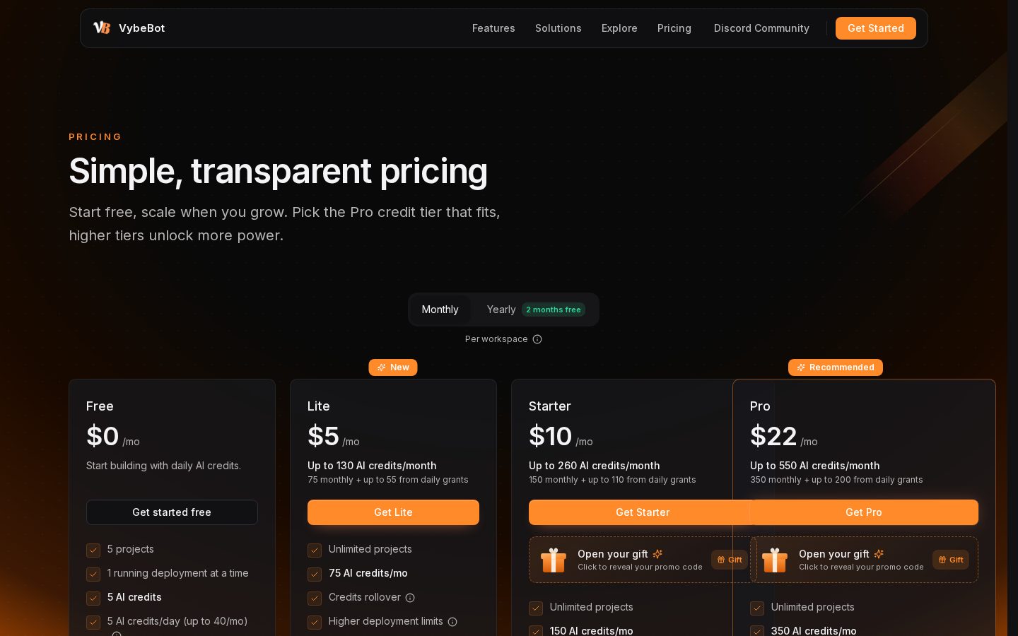 VybeBot Pricing