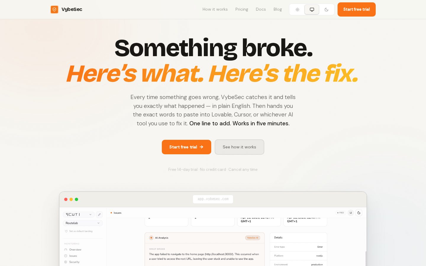VybeSec Homepage