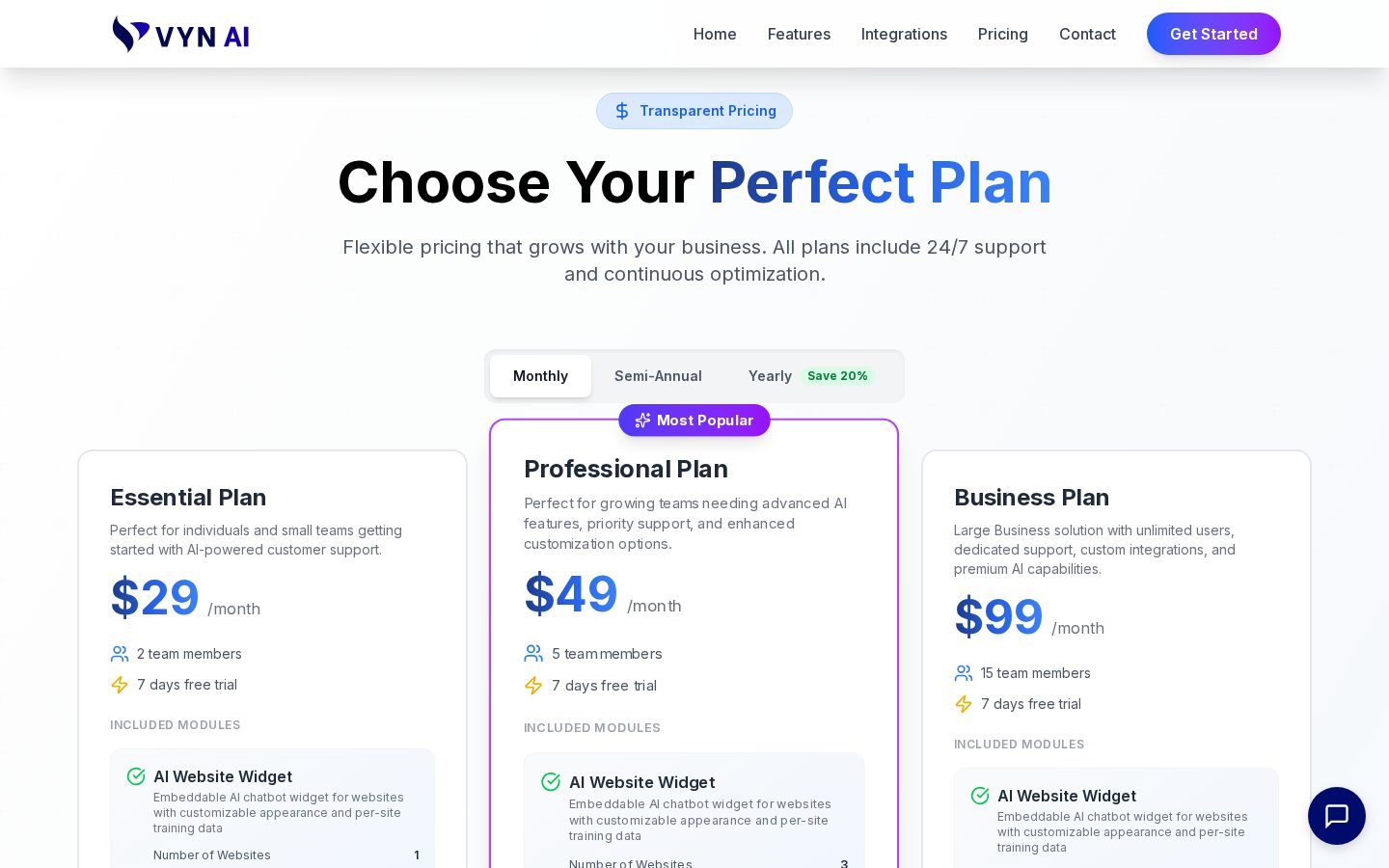 VynAI Pricing