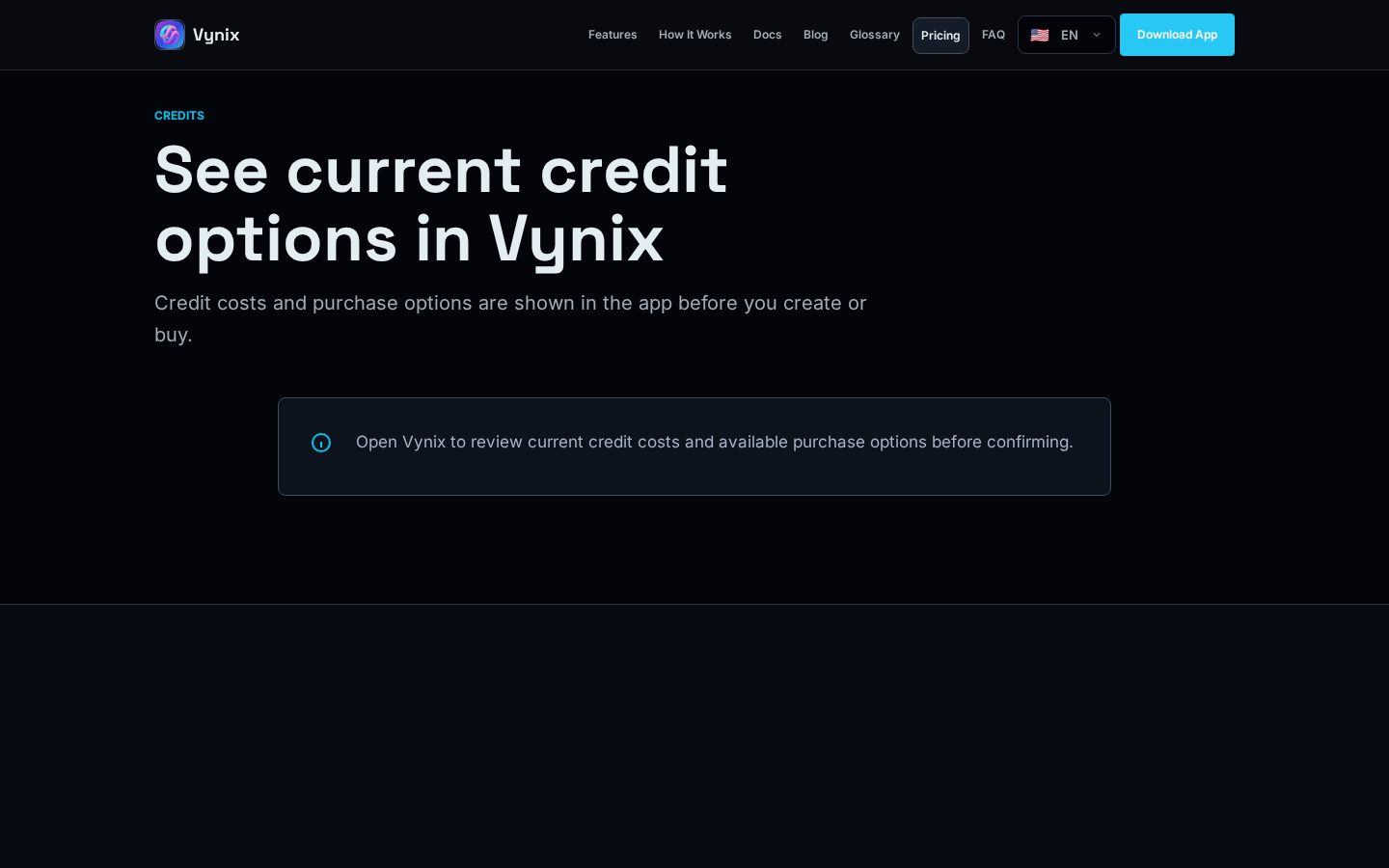 Vynix AI Studio Pricing