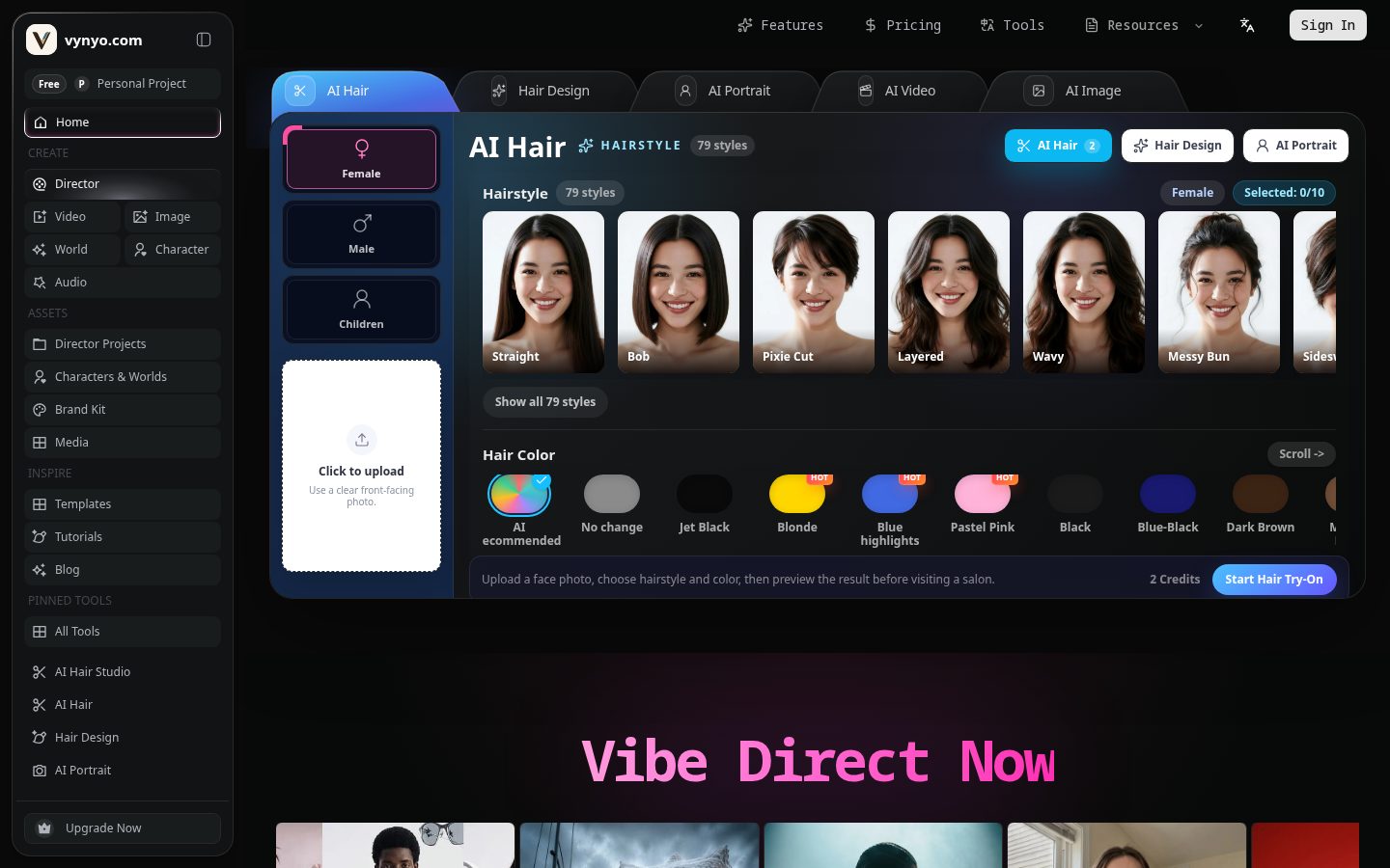 Vynyo Homepage