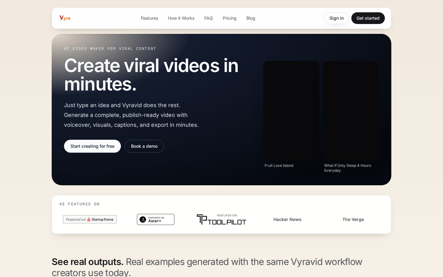 VyraVid Homepage