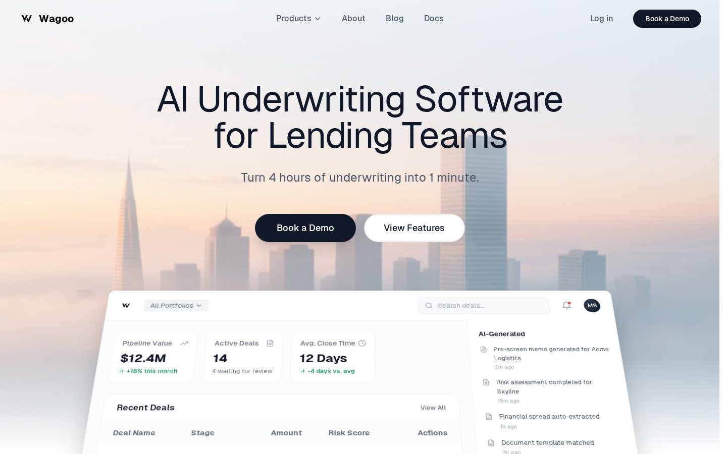 Wagoo Voice Assistant Homepage