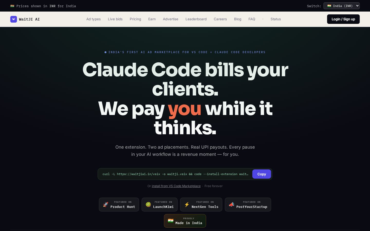 WaitJI AI Homepage