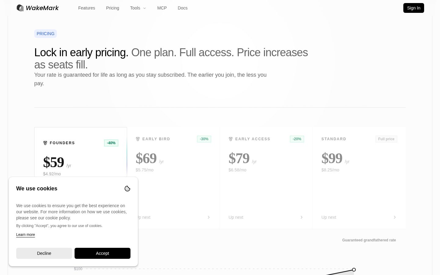 WakeMark Pricing