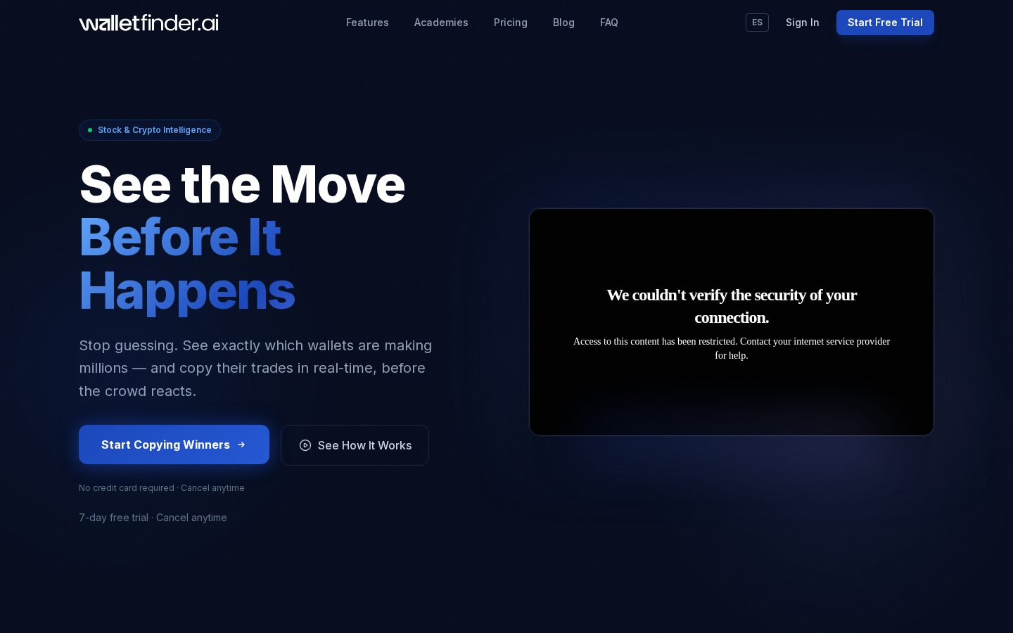 Walletfinder.ai Homepage