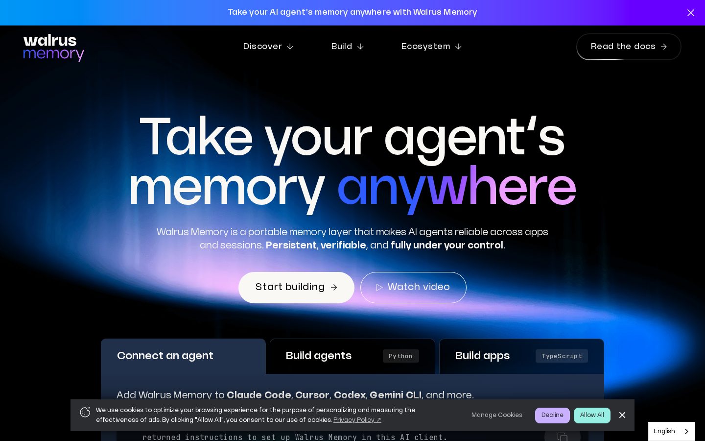 Walrus Memory Homepage