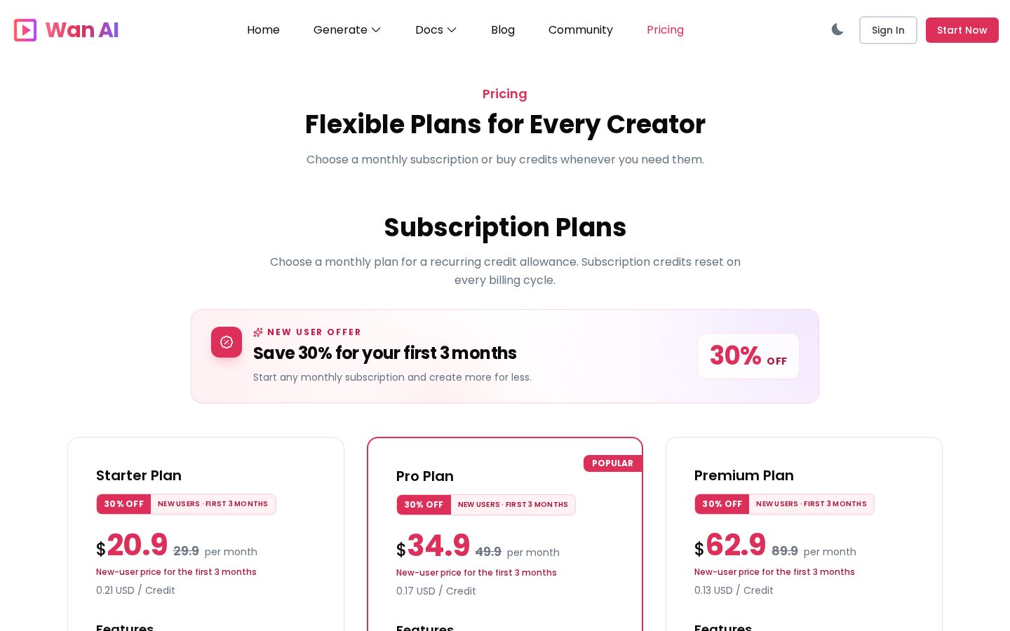 Wan 2.5 Preview Pricing