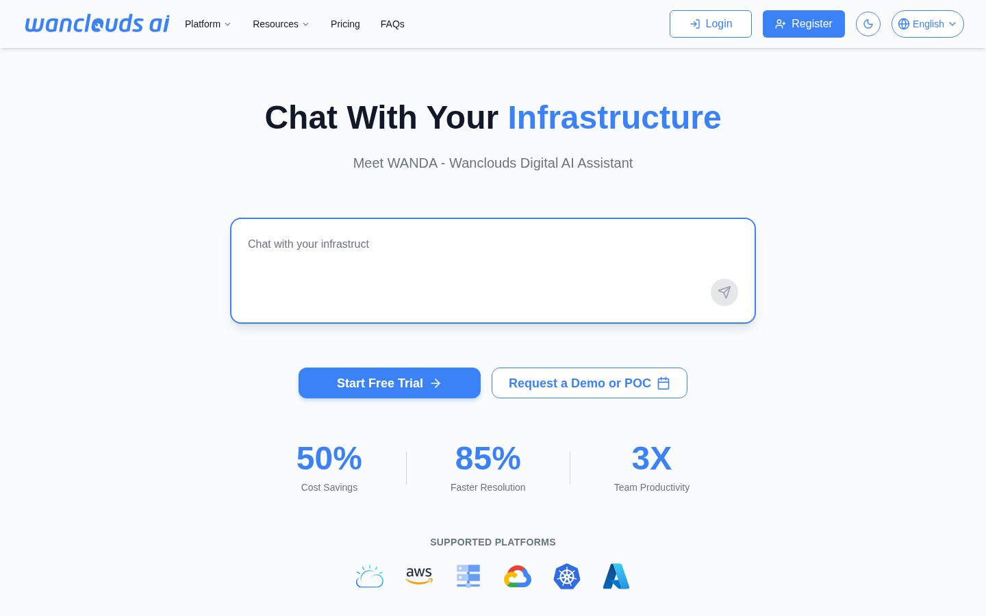 Wanclouds AI Homepage