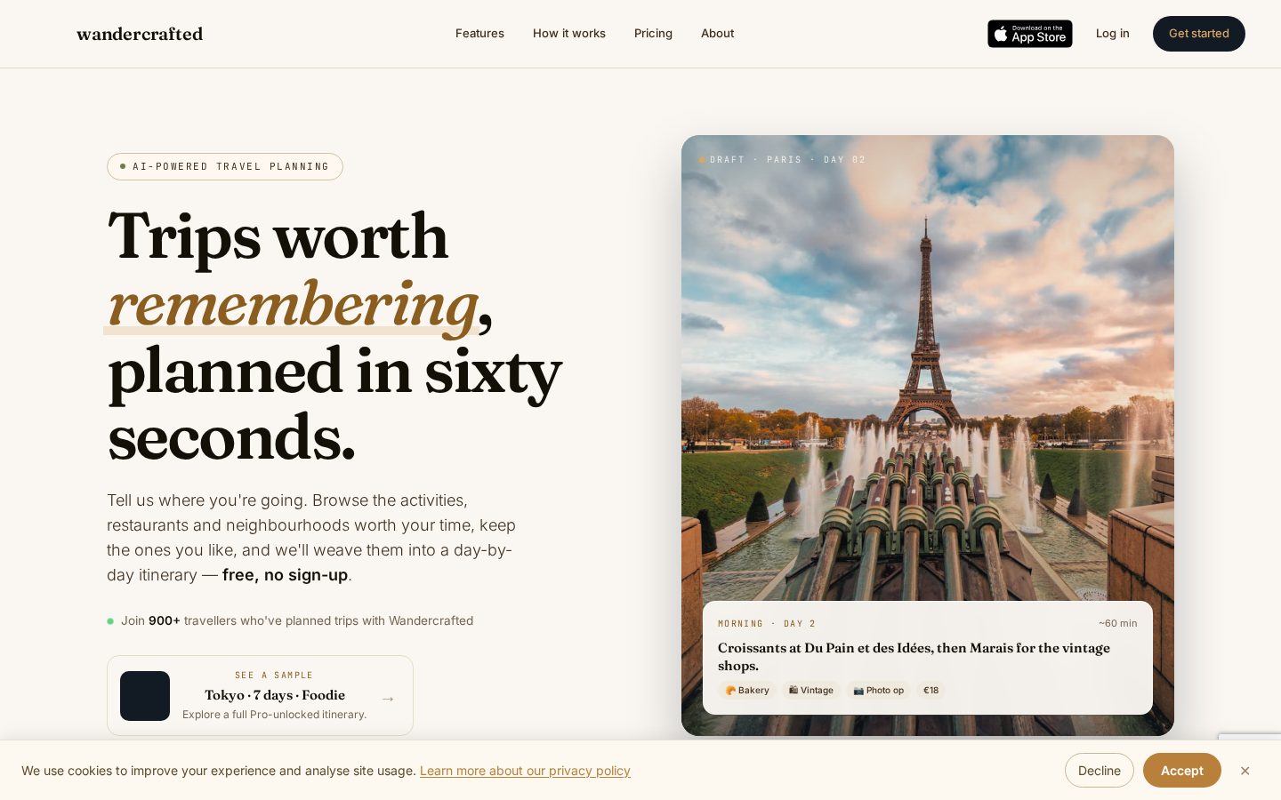 Wandercrafted Homepage