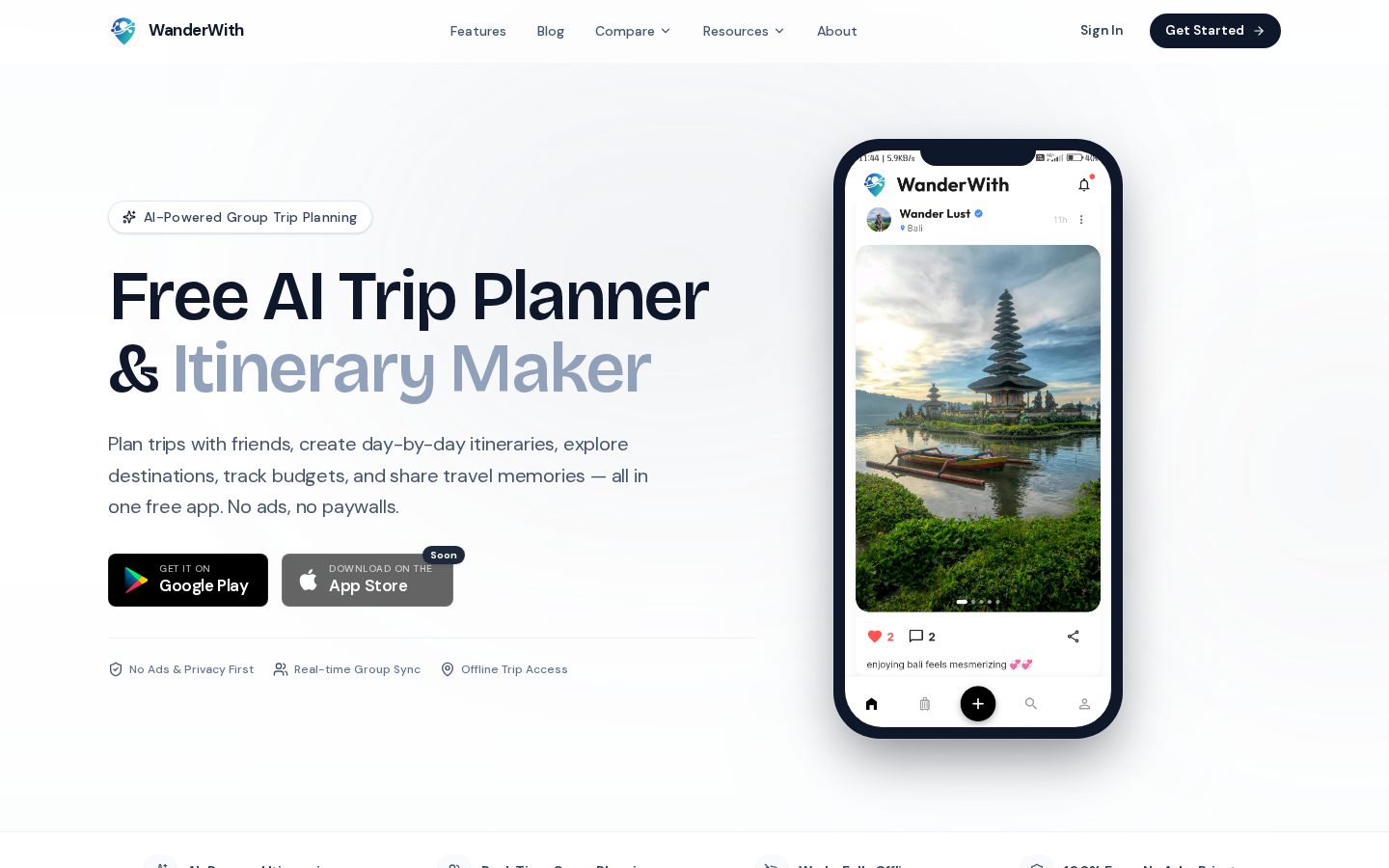 wanderwith Homepage