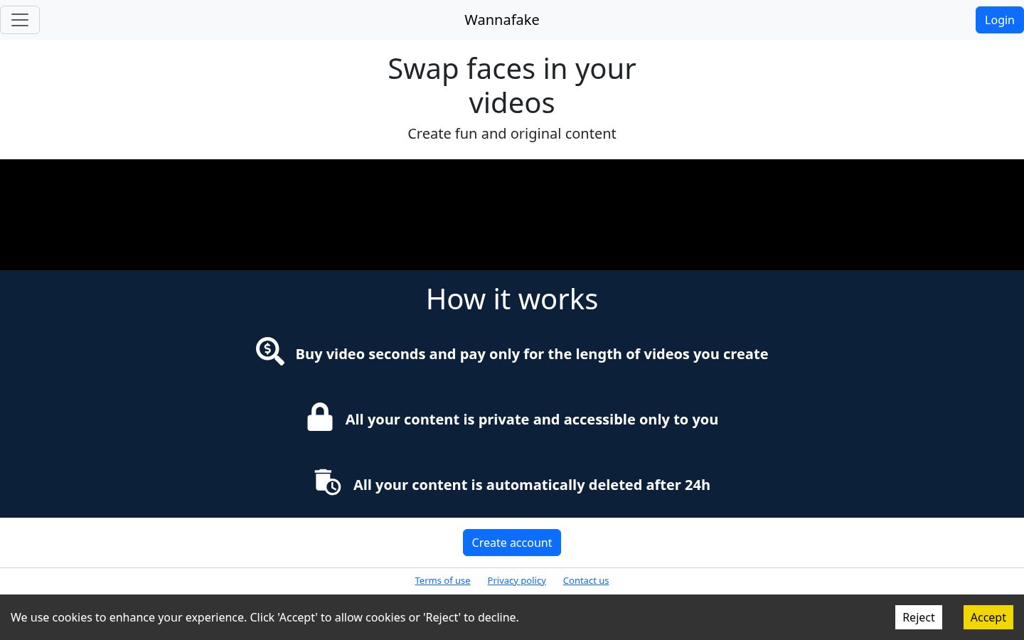 Wannafake Homepage