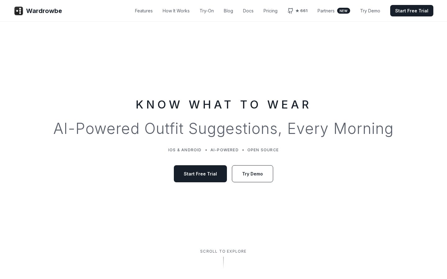Wardrowbe Homepage