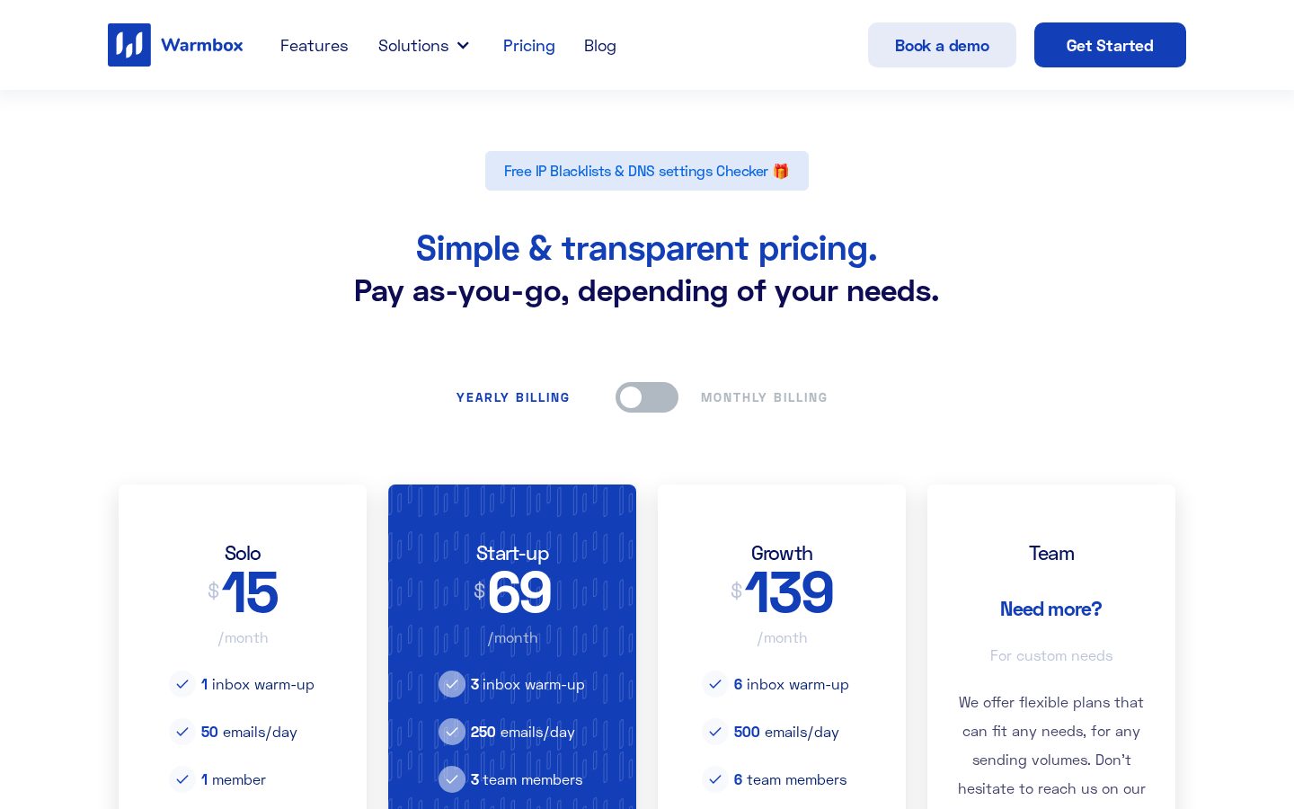Warmbox Smart Pricing