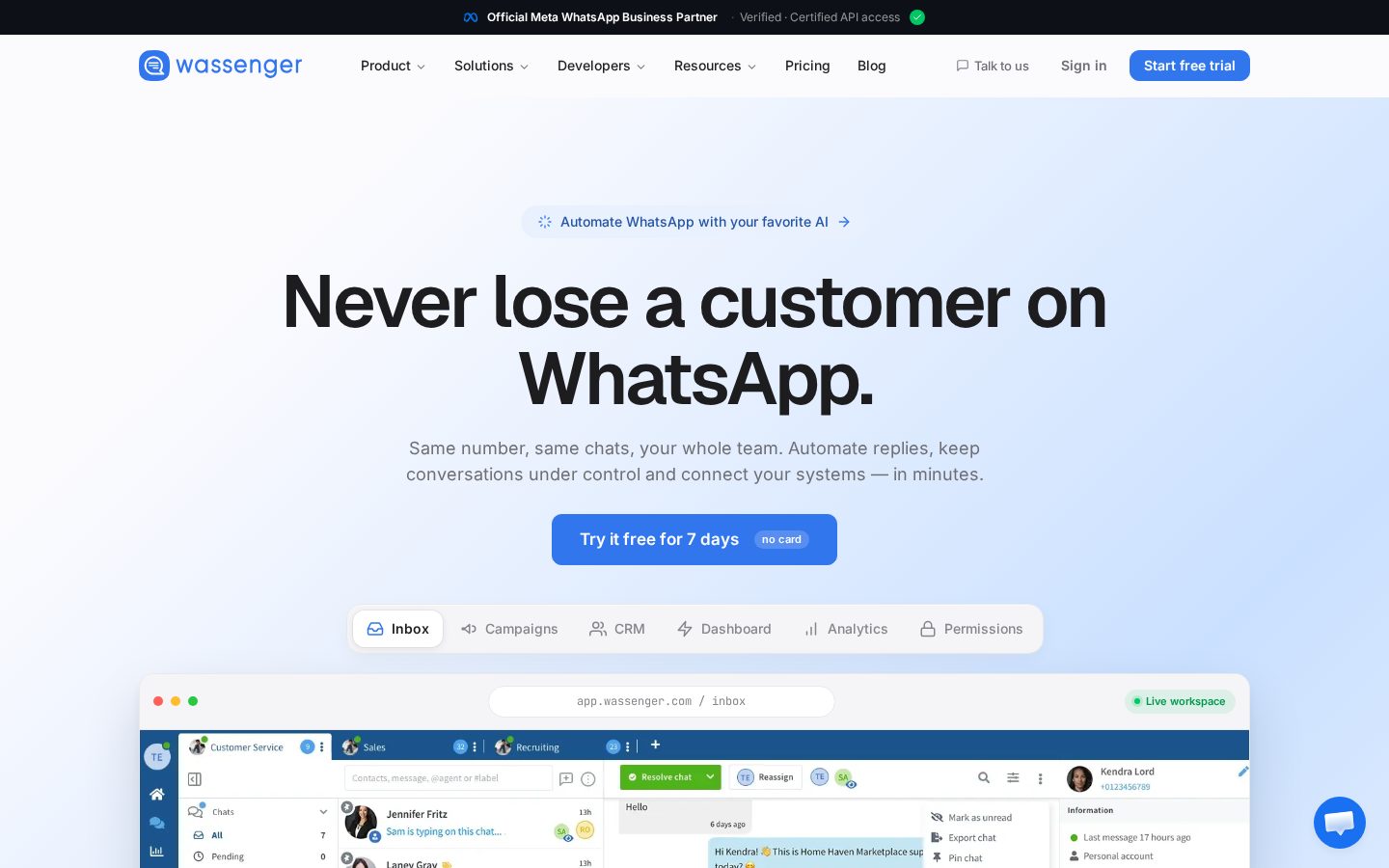 Wassenger Homepage
