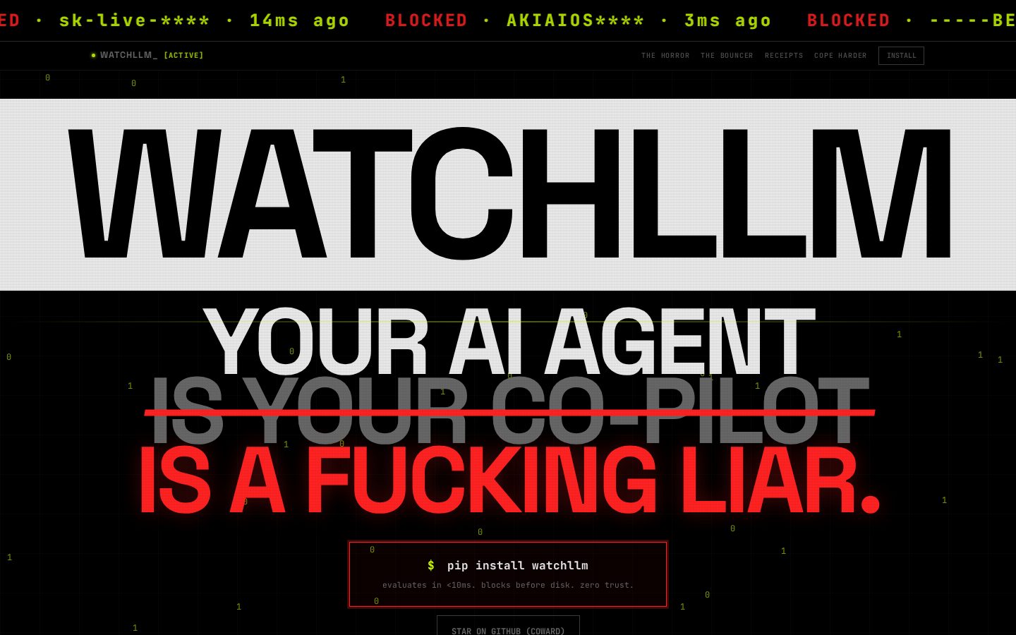 WatchLLM Homepage