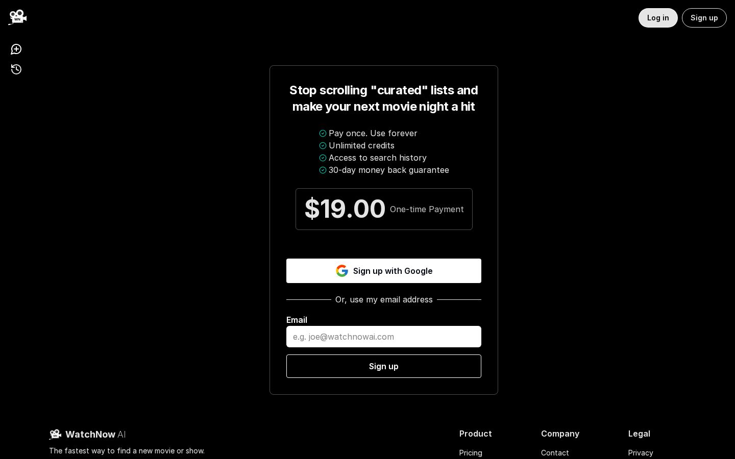 WatchNow AI Pricing