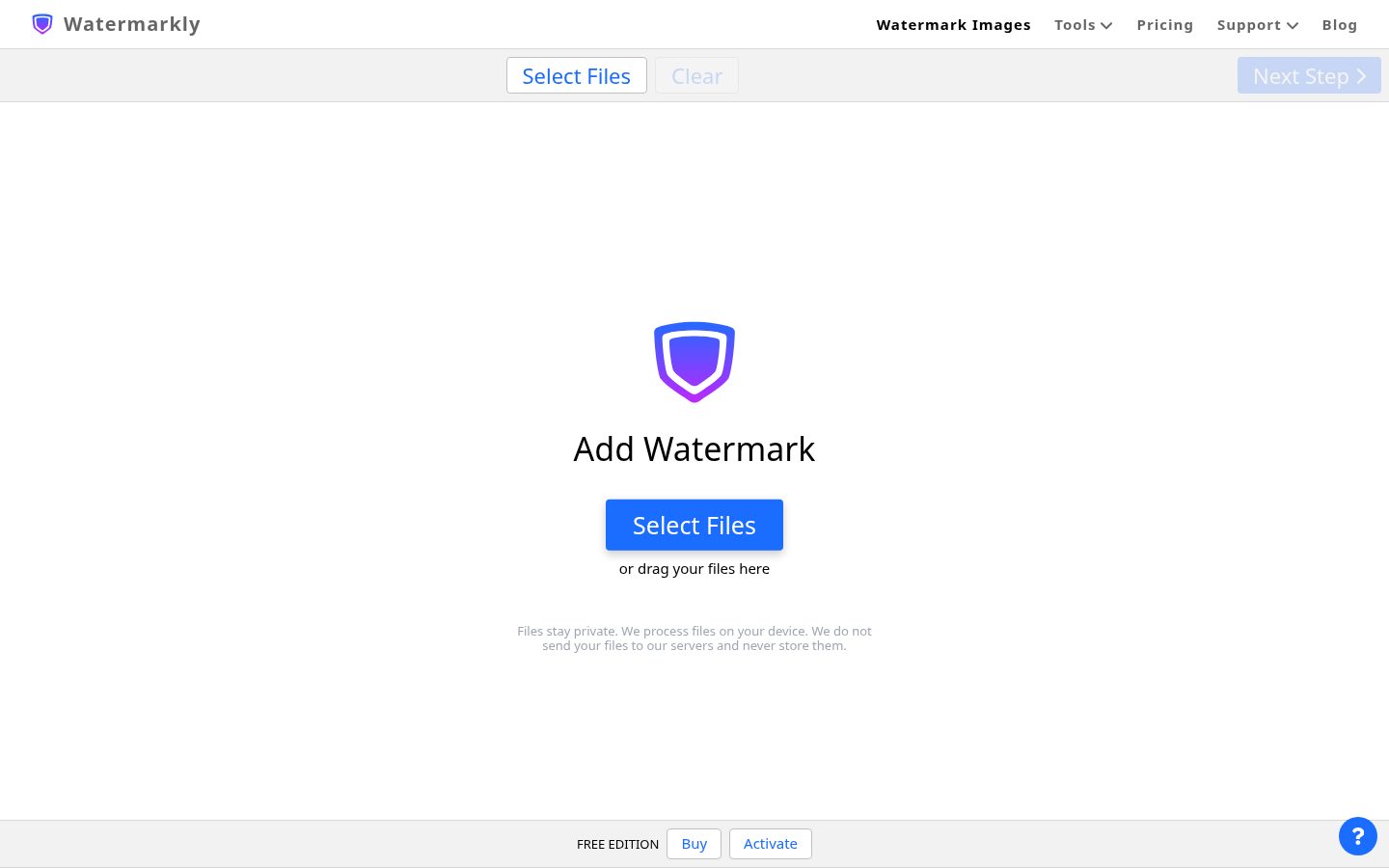 Watermarkly Homepage