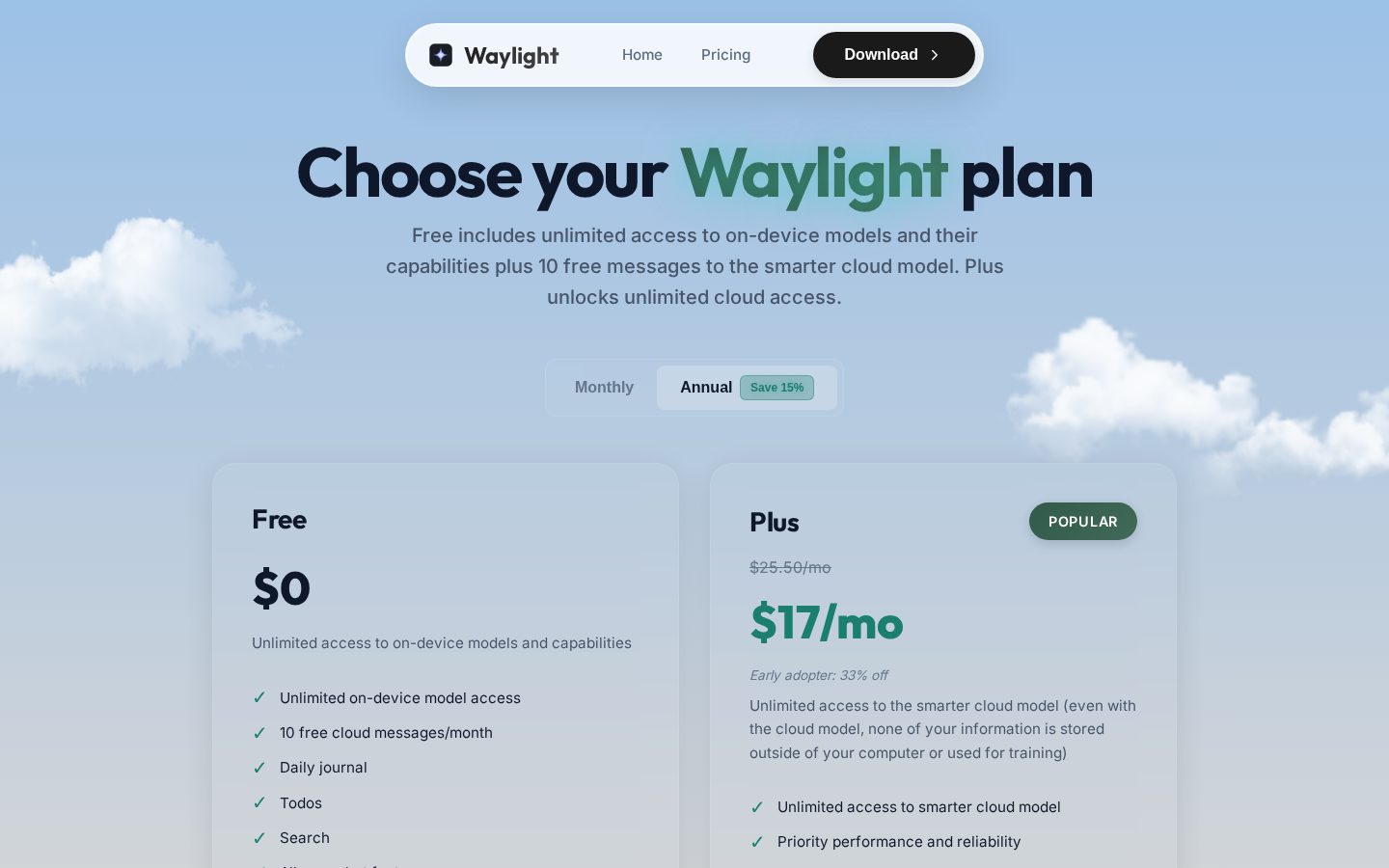 Waylight for macOS Pricing