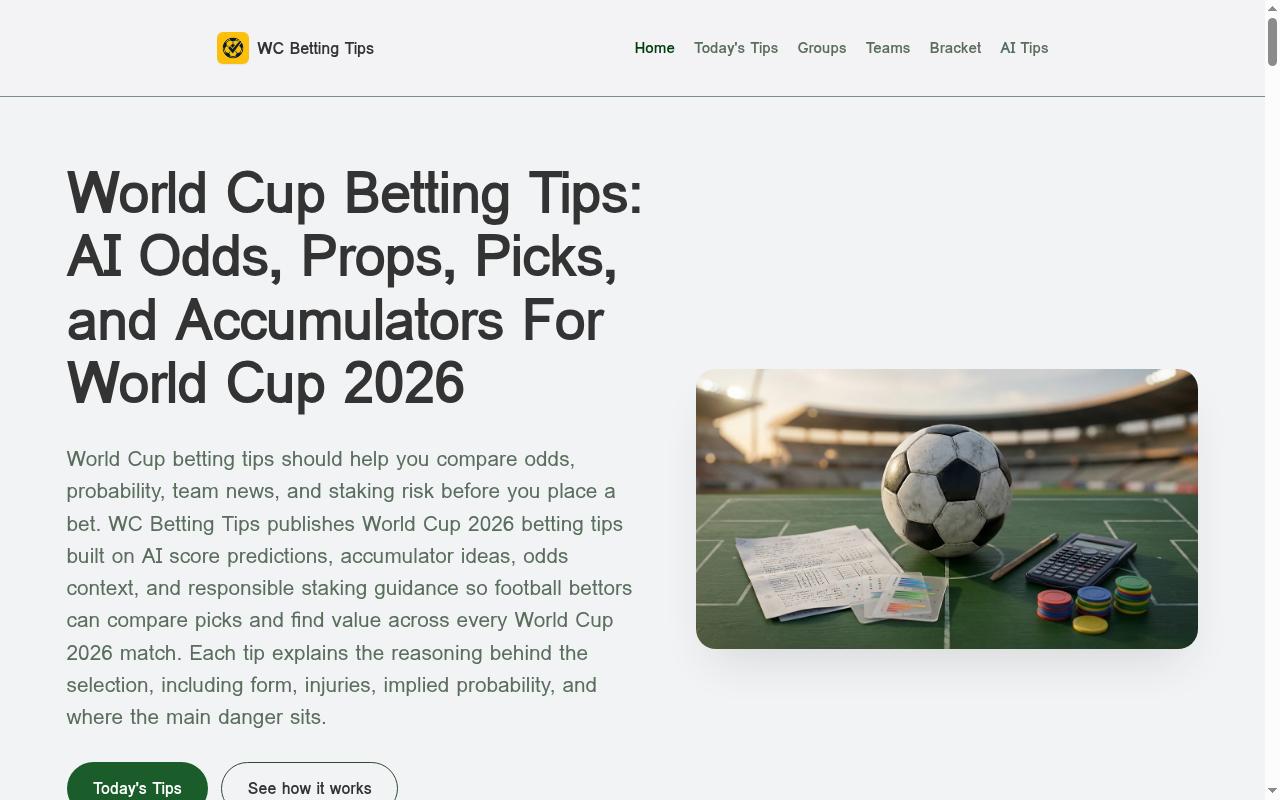 WC 2026 Betting Tips Homepage