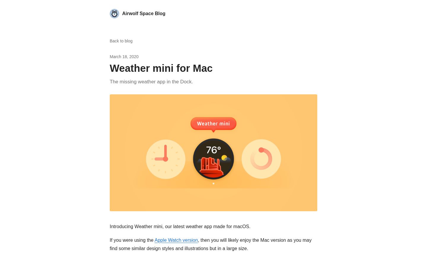 Weather mini 3 Homepage