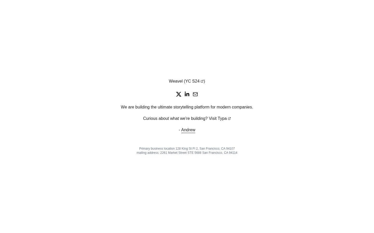 Weavel Homepage