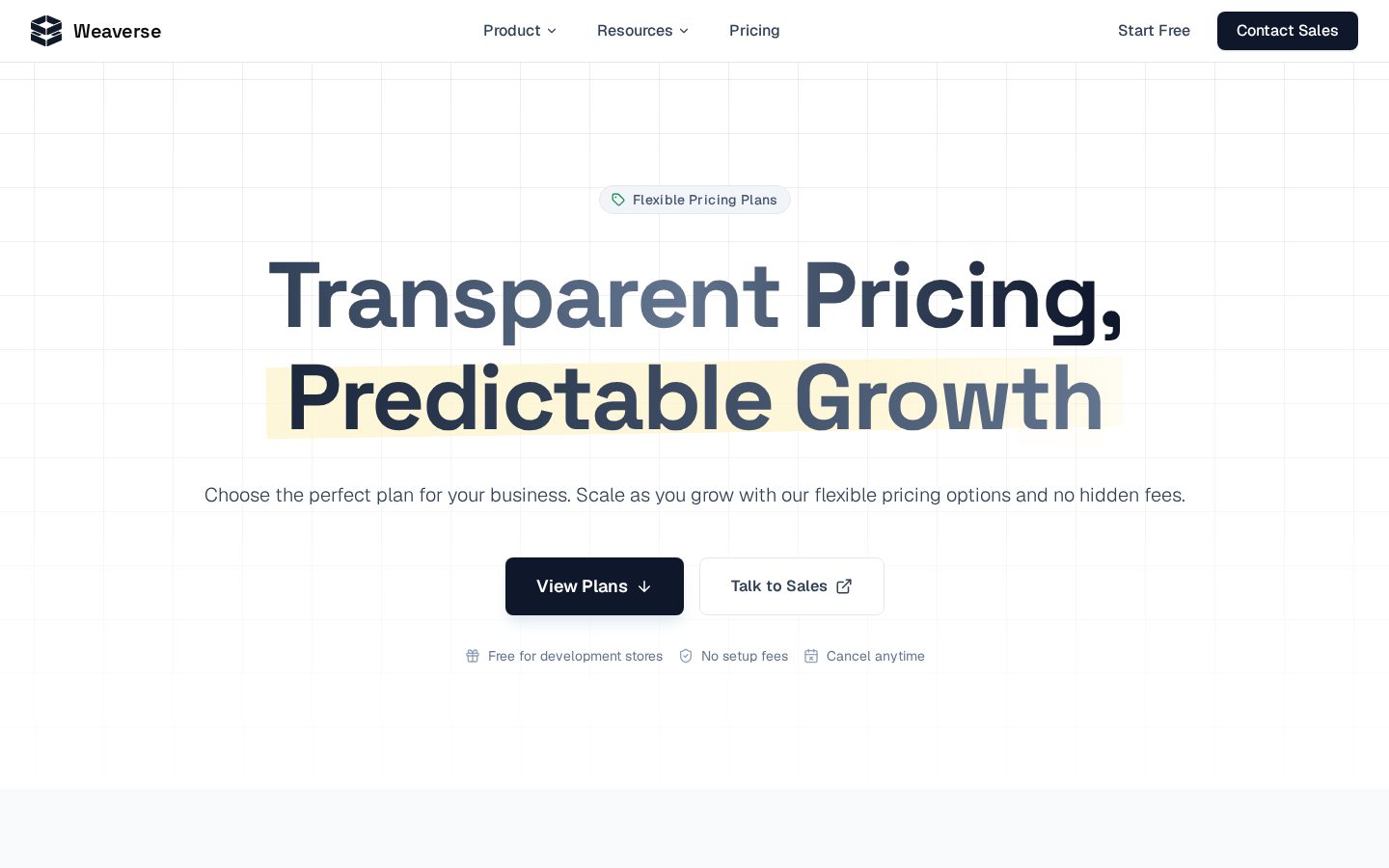 Weaverse Pricing