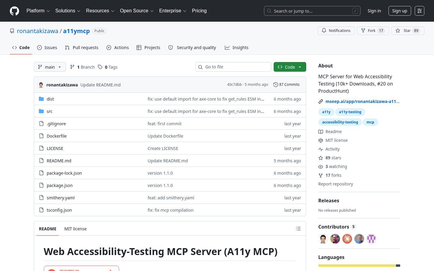Web Accessibility Testing MCP Homepage