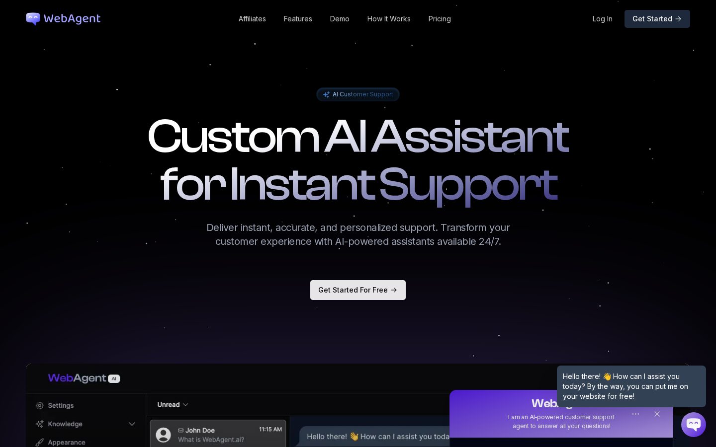 WebAgent.ai Homepage