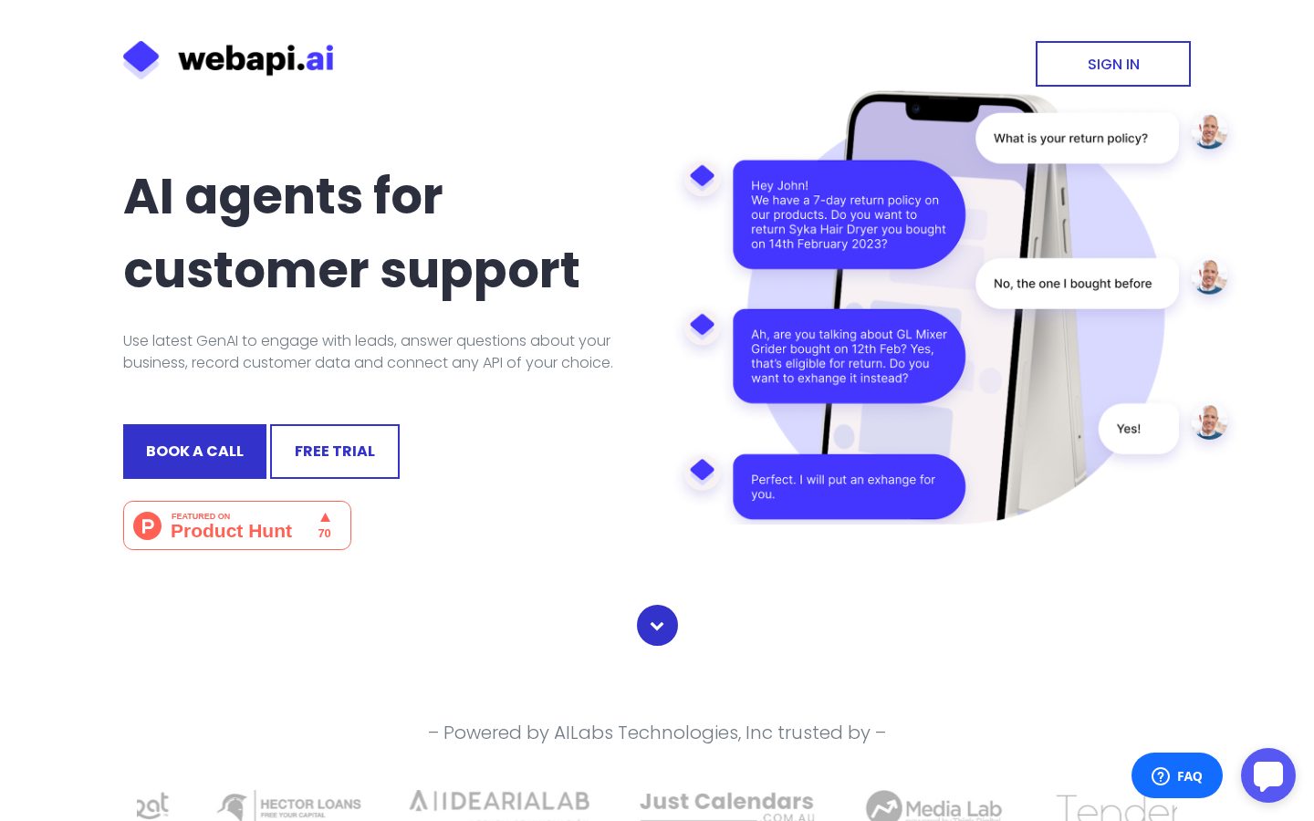 Webapi.ai Homepage