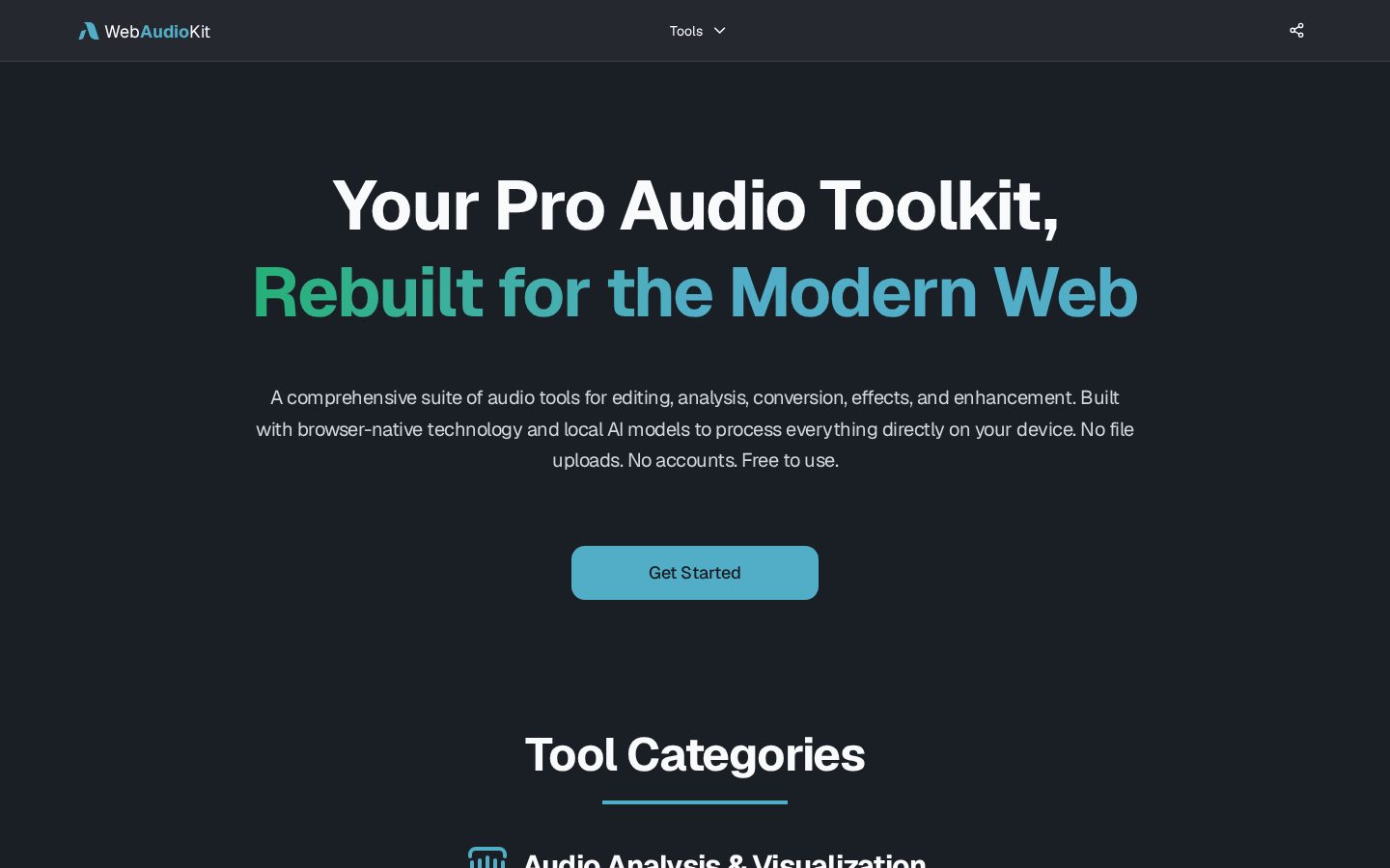 WebAudioKit Homepage