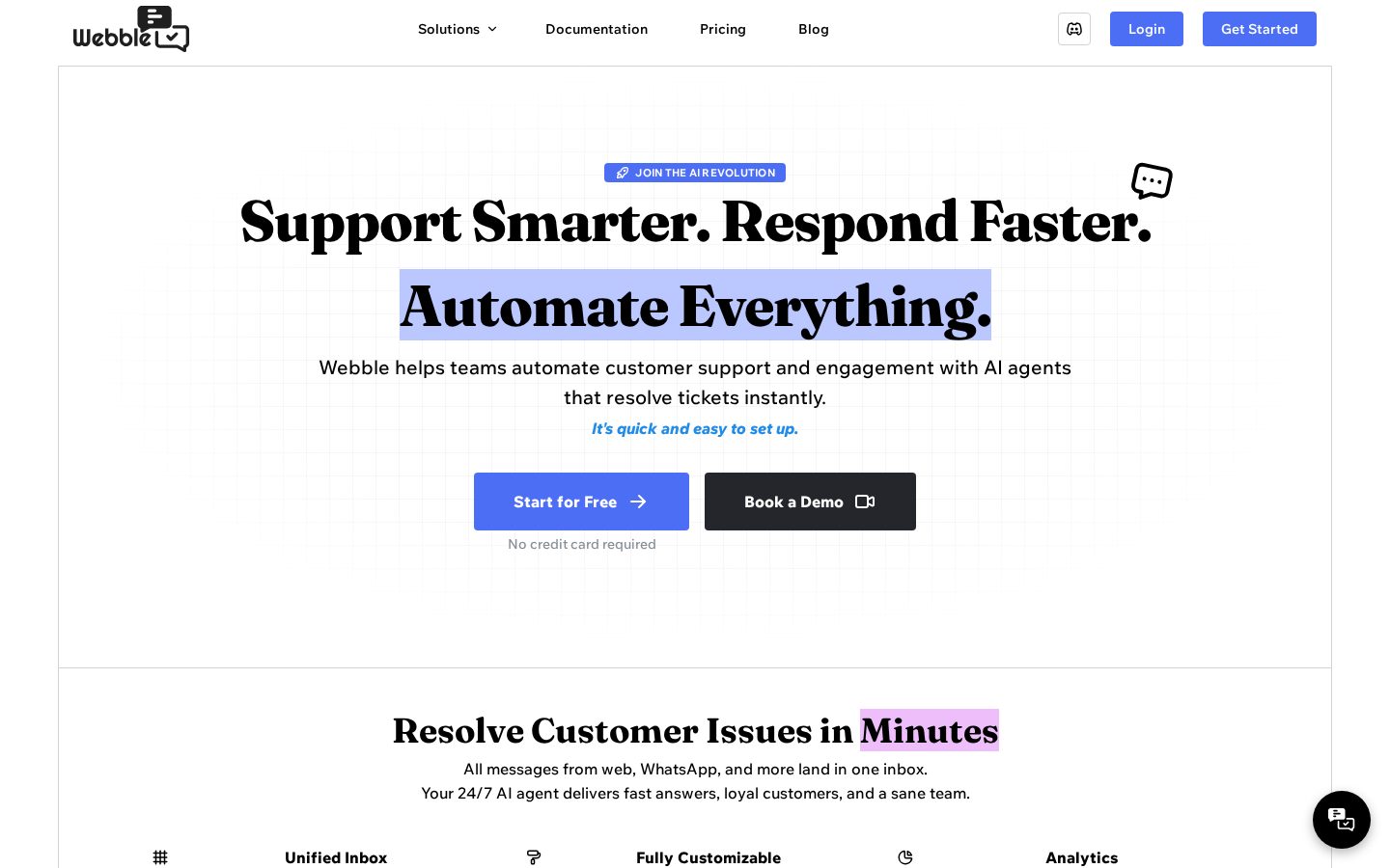 Webble Homepage
