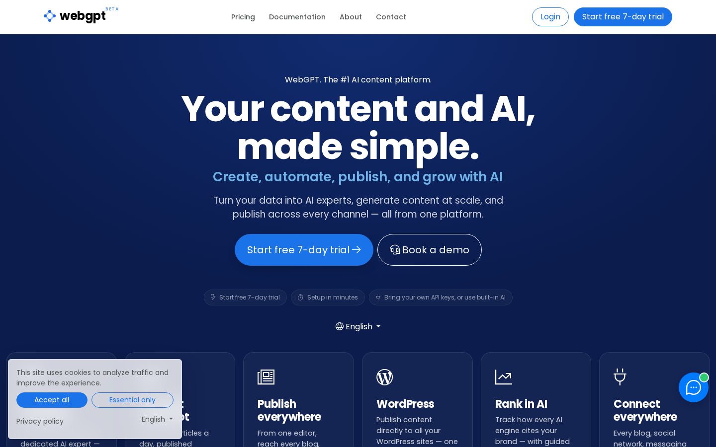 WebGPT Homepage