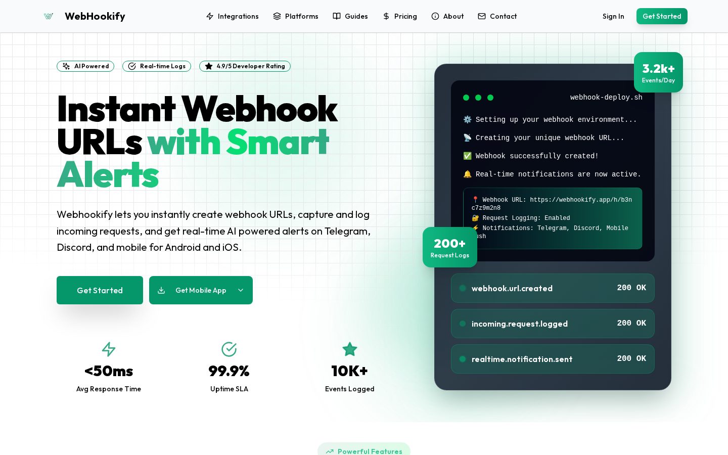 Webhookify Homepage