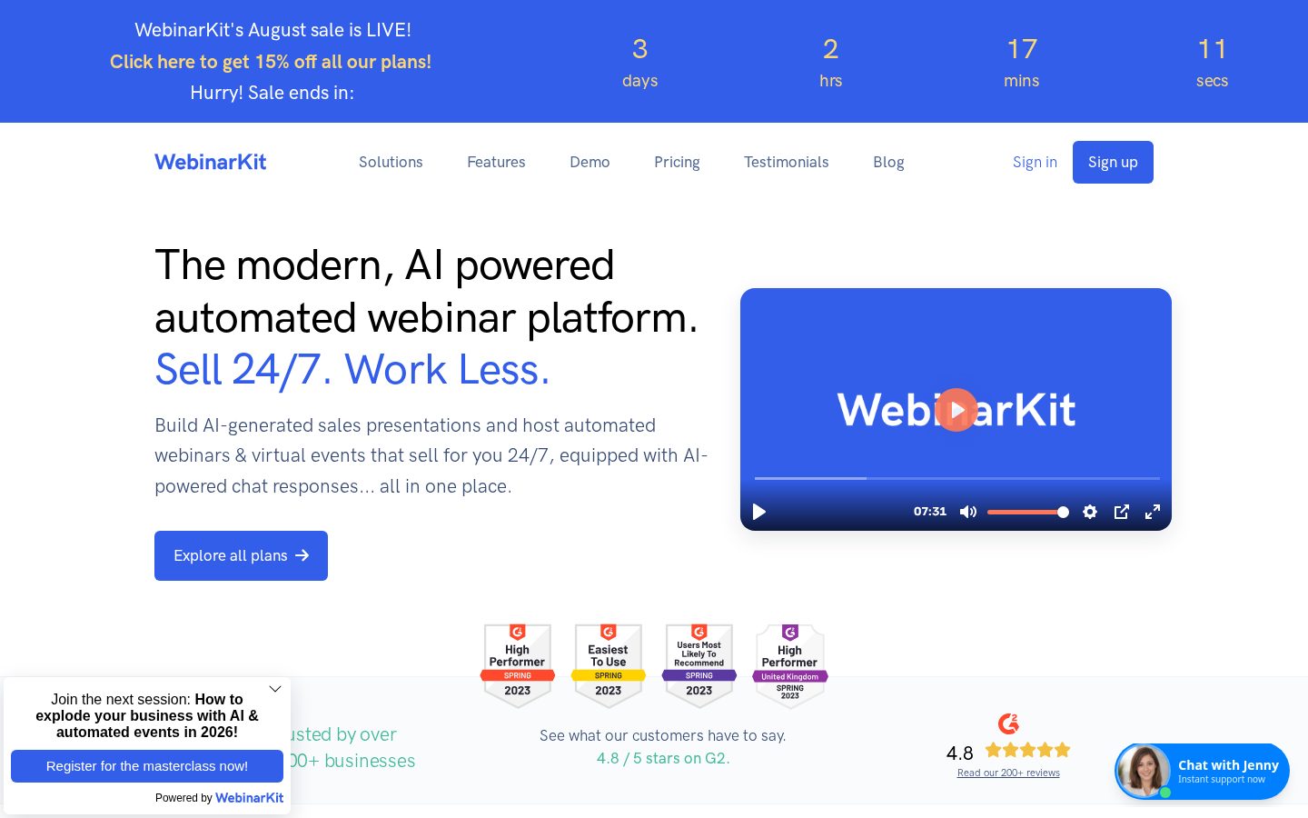 WebinarKit Homepage