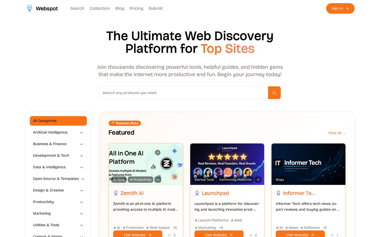 Webspot Homepage