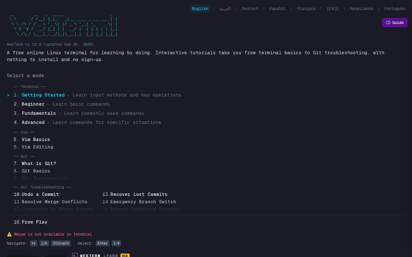 WebTerm Homepage