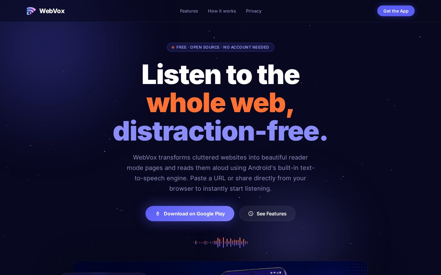 WebVox Homepage