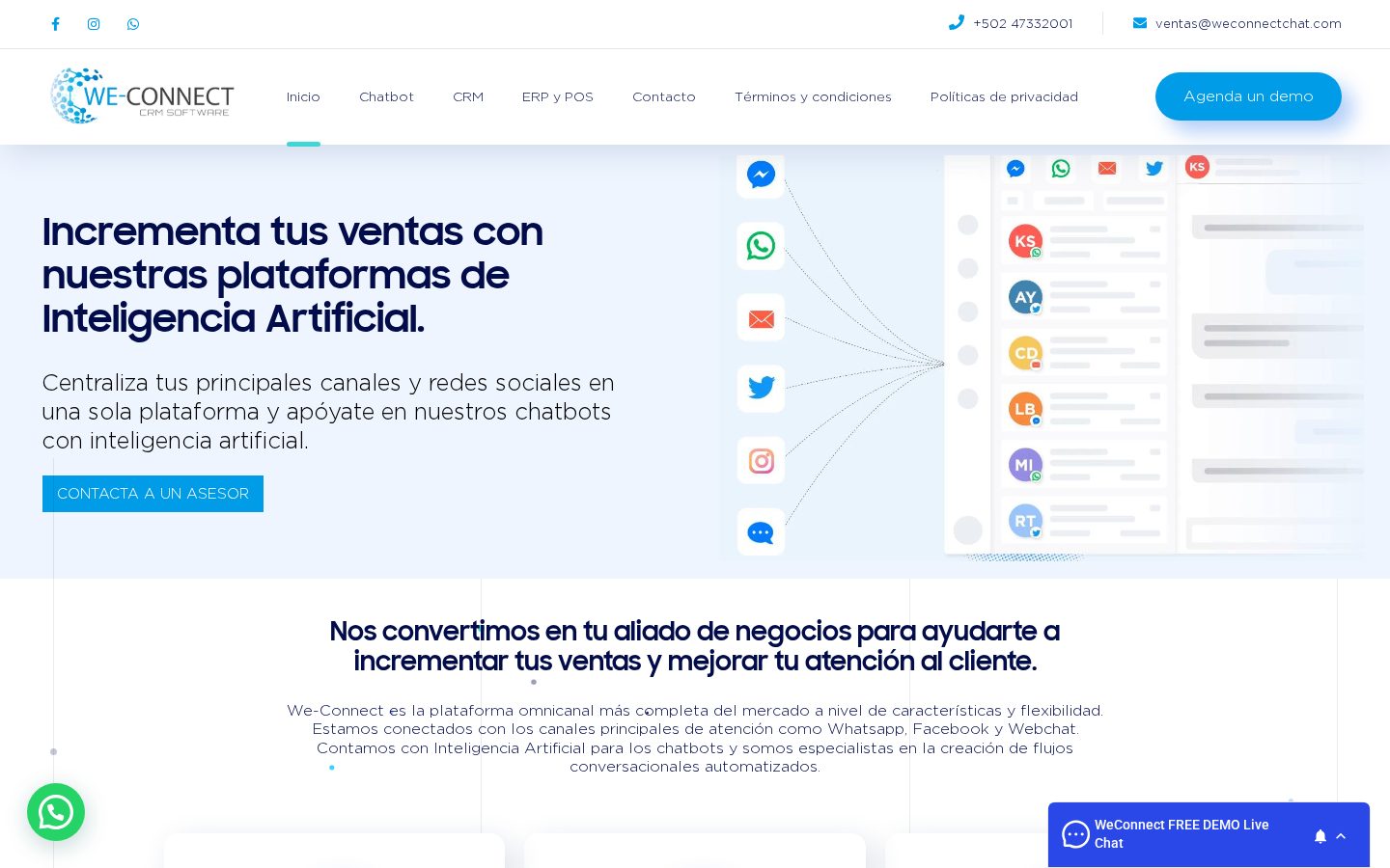 WeConnect.chat Homepage