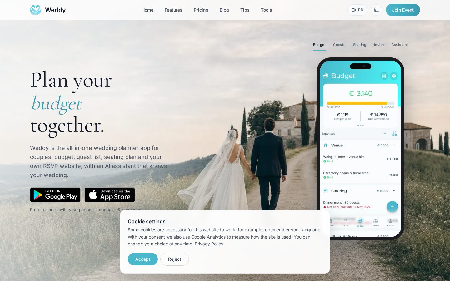Weddy Homepage