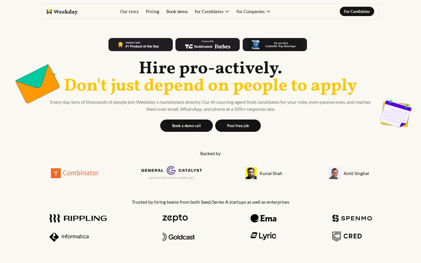 Weekday Homepage