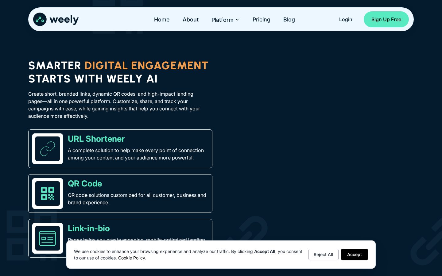 Weely AI Homepage