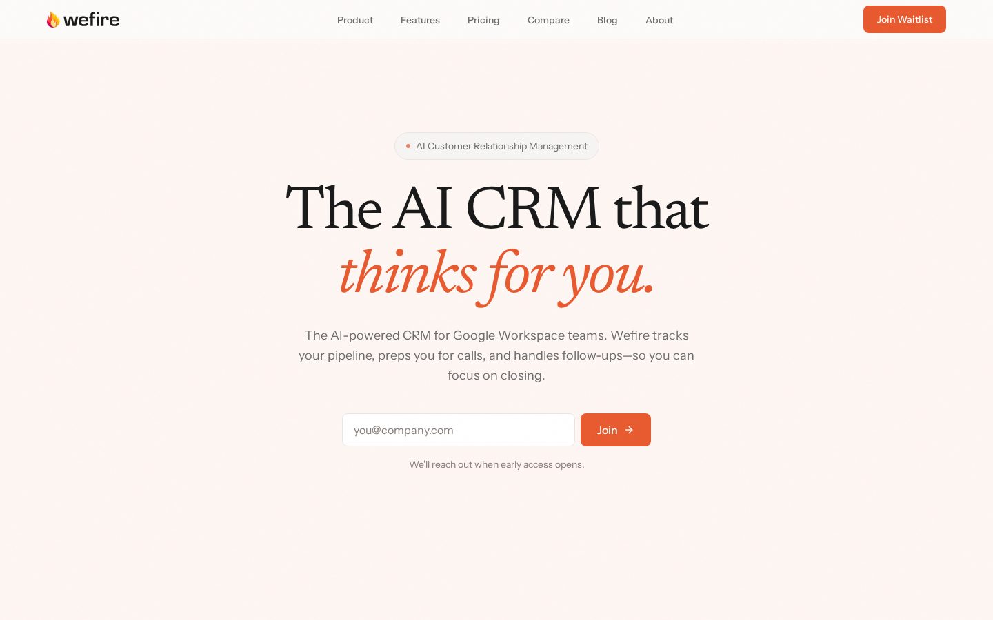 WeFIRE Homepage