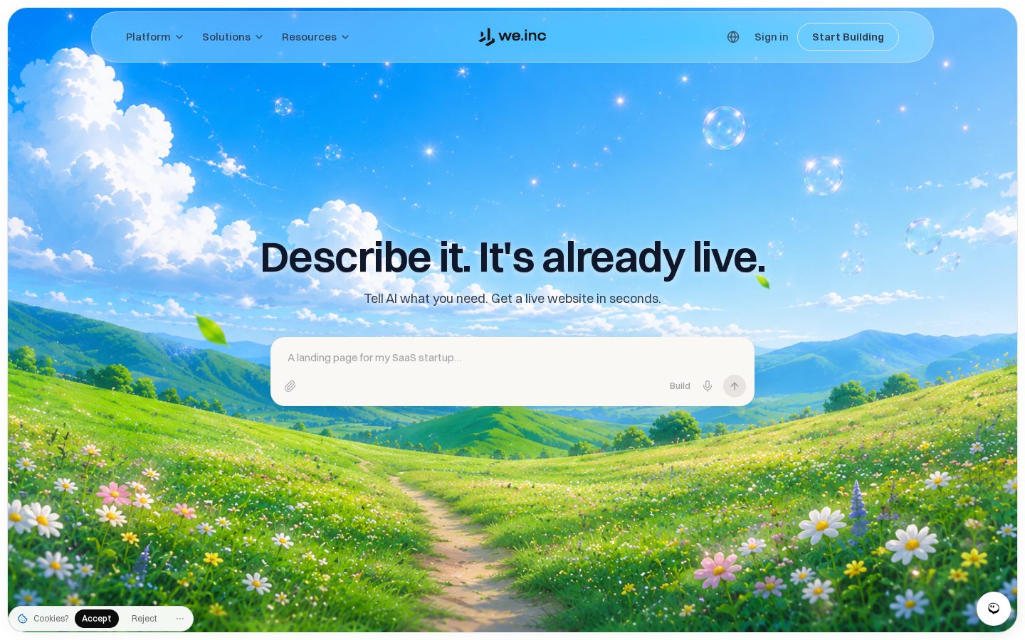 WeInc Homepage