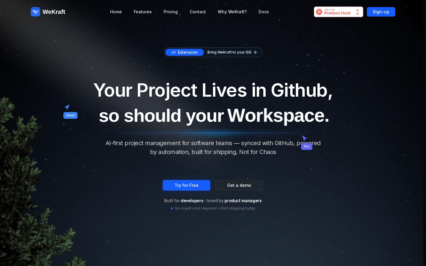 WeKraft Homepage