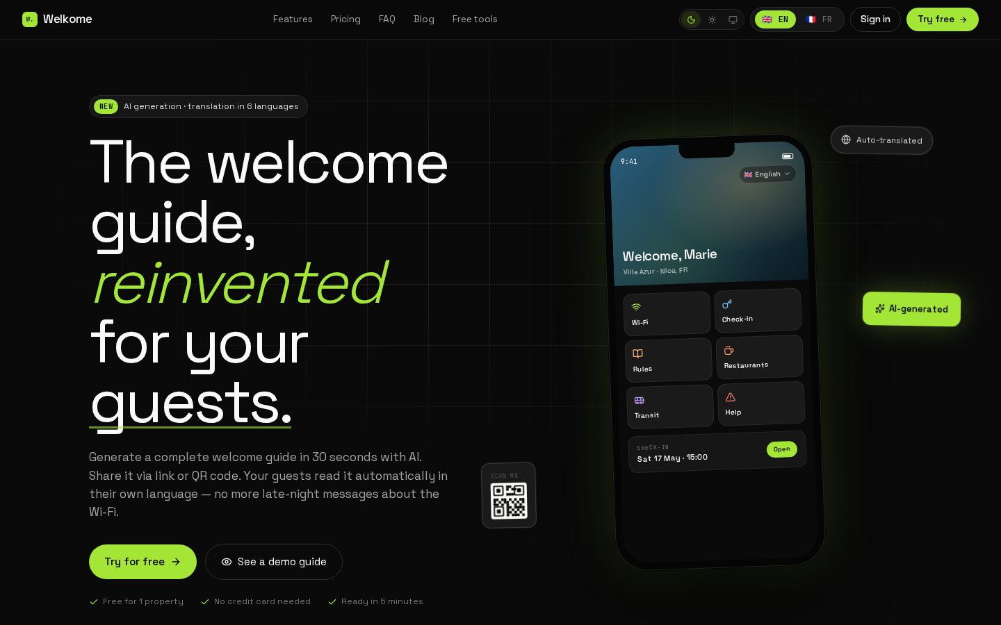 Welkome Homepage