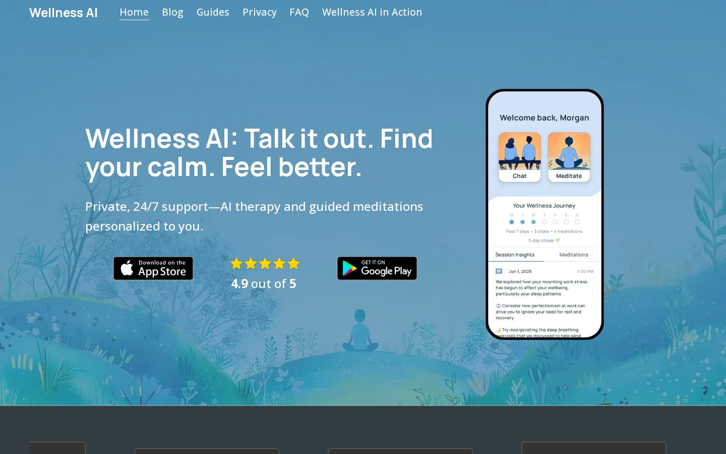 Wellness AI Homepage
