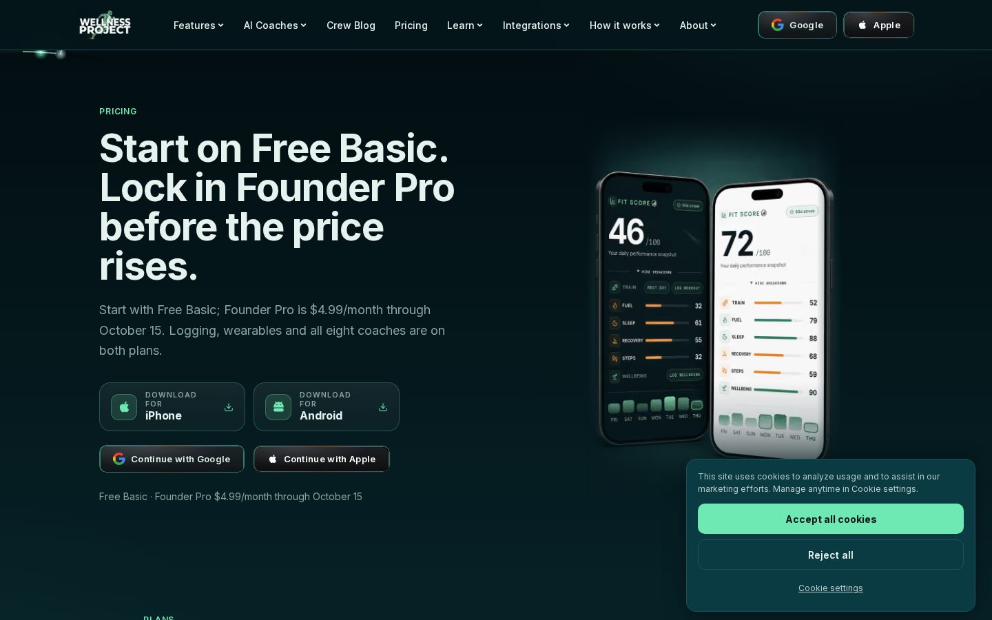 Wellness Project Pricing